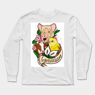 Vegetarian! Long Sleeve T-Shirt